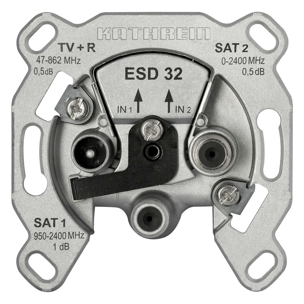 Kathrein Antennendose Stich 3fach ESD 32, 47-862/950-2400MHz, Edelstahl, Aluminium... KATHREIN-274421 4021121142062 (Abb. 3)