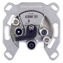 Kathrein Modem-Durchschleifdose ESM 32, 10dB, 80x80x40mm, Edelstahl, Aluminium... KATHREIN-21110010 4021121450655 (Abb. 1)