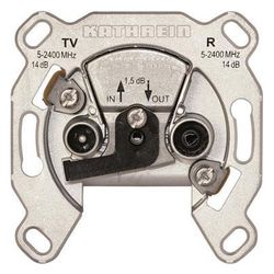 Kathrein Antennendose Durchgang ESD 52, 2fach 47-2400MHz AD 15dB DD 1,9dB, Unterputz, ... KATHREIN-274224 4021121140945 (Abb. 1)