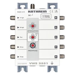 Kathrein SAT-Verteilnetzverstärker VWS 2551, 15 dB Verstärkung, 5 Eingänge, 5 Ausgän... KATHREIN-20510099 4021121522864 (Abb. 1)