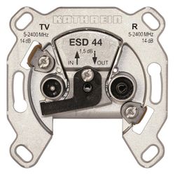 Kathrein Antennendose Durchgang ESD 44, 2fach 4-2400MHz, Aluminium... KATHREIN-274418 4021121141973 (Abb. 1)