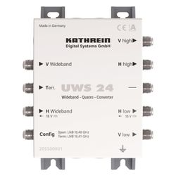 Kathrein Konverter UWS 24, 2 Eingänge, 4 Stamm-Ausgänge, 14 V / 18 V LNB-Speisung... KATHREIN-205500001 4063242000241 (Abb. 1)