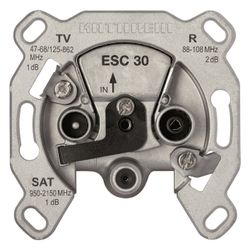 Kathrein Antennensteckdose ESC 30, 3fach, Unterputz, Edelstahl, Aluminium... KATHREIN-21110013 4021121547447 (Abb. 1)