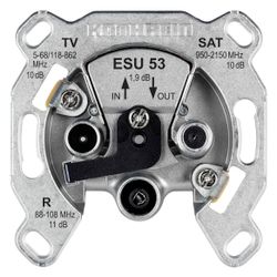 Kathrein Durchschleif-Einkabeldose ESU 53, 10dB, Aluminium... KATHREIN-21110026 4021121536953 (Abb. 1)