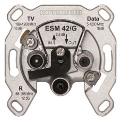 Kathrein Modem-Durchschleifdose ESM 42/G, 10dB/12dB, Edelstahl, Aluminium... KATHREIN-21110055 4021121527715 (Abb. 1)