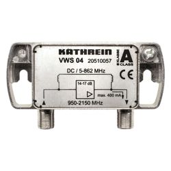 Kathrein SAT-ZF-Verstärker VWS 04, 8 dB, 1 Eingang, 1 Ausgang... KATHREIN-20510057 4021121498008 (Abb. 1)