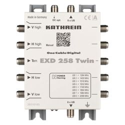 Kathrein Einkabel-Multischalter EXD 258 Twin, 8 Teilnehmeranschlüsse, 5 Eingänge, ka... KATHREIN-20510143 4021121543371 (Abb. 1)