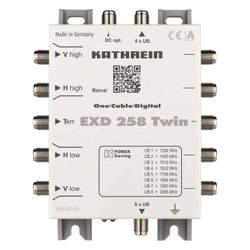 Kathrein Einkabel-Multischalter EXD 258 Twin, 8 Teilnehmeranschlüsse, 5 Eingänge, ka... KATHREIN-20510143 4021121543371 (Abb. 1)
