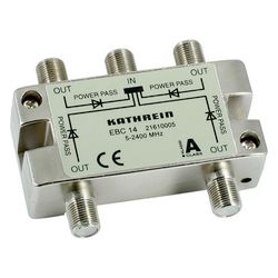 Kathrein F-Verteiler EBC 14, 4 Ausgänge, 5-2400MHz, 13dB, F-Connector... KATHREIN-21610005 4021121456268 (Abb. 1)