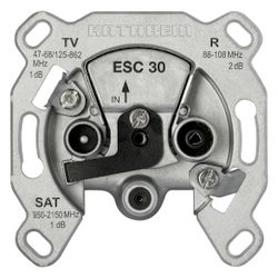 Kathrein Antennensteckdose ESC 30, 3fach, Unterputz, Edelstahl, Aluminium... KATHREIN-21110013 4021121547447 (Abb. 1)