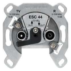 Kathrein Antennendose Durchgang ESC 44, 5-2150MHz 14dB, Edelstahl, Aluminium... KATHREIN-21110014 4021121548079 (Abb. 1)