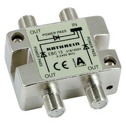 Kathrein F-Verteiler EBC 13, 3 Ausgänge, 5-2400MHz, 12dB, F-Connector... KATHREIN-21610004 4021121456220 (Abb. 1)