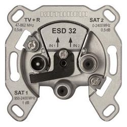 Kathrein Antennendose Stich 3fach ESD 32, 47-862/950-2400MHz, Edelstahl, Aluminium... KATHREIN-274421 4021121142062 (Abb. 1)