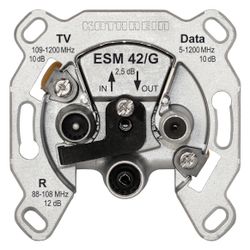 Kathrein Modem-Durchschleifdose ESM 42/G, 10dB/12dB, Edelstahl, Aluminium... KATHREIN-21110055 4021121527715 (Abb. 1)