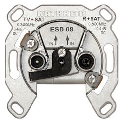 Kathrein Antennensteckdose ESD 08, 0,15-2400MHz, Edelstahl, Aluminium... KATHREIN-274197 4021121140297 (Abb. 1)