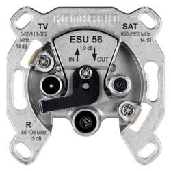Kathrein Durchschleif-Einkabeldose ESU 56, 14dB, 80x80x40mm, Edelstahl, Aluminium... KATHREIN-21110028 4021121537240 (Abb. 1)
