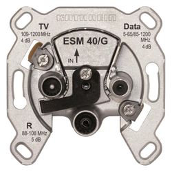 Kathrein Modem-Einzelanschlussdose ESM 40/G, 3fach, 80x80x40mm, Edelstahl, Aluminium... KATHREIN-21110053 4021121527654 (Abb. 1)