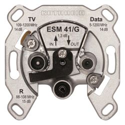 Kathrein Modem-Durchschleifdose ESM 41/G, 14dB/15dB, Edelstahl, Aluminium... KATHREIN-21110054 4021121527685 (Abb. 1)