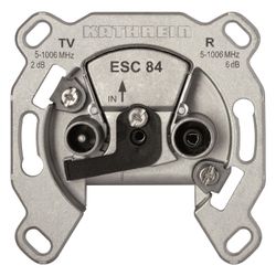Kathrein Antennensteckdose ESC 84, 5-108/5-862MHz, 1,8dB, Unterputz, Edelstahl, Alum... KATHREIN-21110009 4021121447228 (Abb. 1)