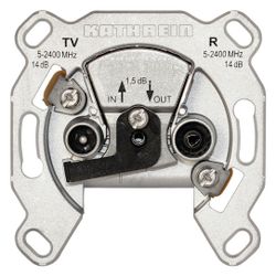 Kathrein Antennendose Durchgang ESD 52, 2fach 47-2400MHz AD 15dB DD 1,9dB, Unterputz, ... KATHREIN-274224 4021121140945 (Abb. 1)