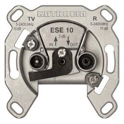 Kathrein Antennendose Durchgang ESE 10, 2fach 4-2400MHz 11dB, Edelstahl, Aluminium... KATHREIN-274233 4021121352355 (Abb. 1)