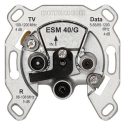 Kathrein Modem-Einzelanschlussdose ESM 40/G, 3fach, 80x80x40mm, Edelstahl, Aluminium... KATHREIN-21110053 4021121527654 (Abb. 1)