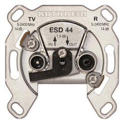 Kathrein Antennendose Durchgang ESD 44, 2fach 4-2400MHz, Aluminium... KATHREIN-274418 4021121141973 (Abb. 1)