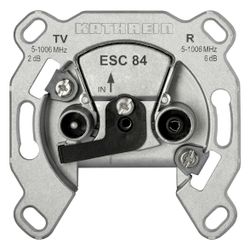Kathrein Antennensteckdose ESC 84, 5-108/5-862MHz, 1,8dB, Unterputz, Edelstahl, Alum... KATHREIN-21110009 4021121447228 (Abb. 1)