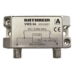 Kathrein SAT-ZF-Verstärker VWS 04, 8 dB, 1 Eingang, 1 Ausgang... KATHREIN-20510057 4021121498008 (Abb. 1)