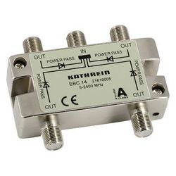 Kathrein F-Verteiler EBC 14, 4 Ausgänge, 5-2400MHz, 13dB, F-Connector... KATHREIN-21610005 4021121456268 (Abb. 1)