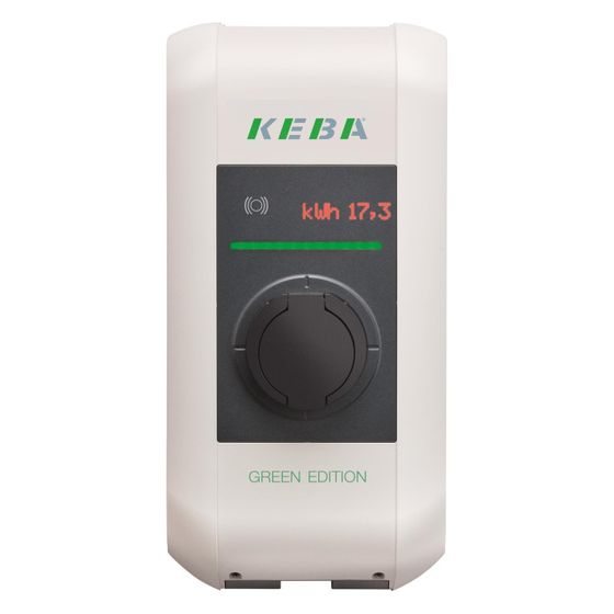 Keba Wallbox KeContact P30 c-series, 22kW, IP54, IK10, Kunststoff, Reinweiß/Anthrazitgrau, 121916