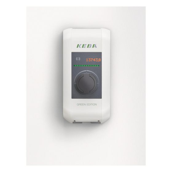 Keba Wallbox KeContact P30 c-series P30-ES240022-M0R-GE, 22kW, 3-phasig, RFID, MID, Kunststoff, Reinweiß/Anthrazitgrau