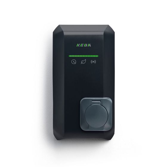 Keba Wallbox P40 PRO, 22kW, 3phasig, Socket, Schwarz