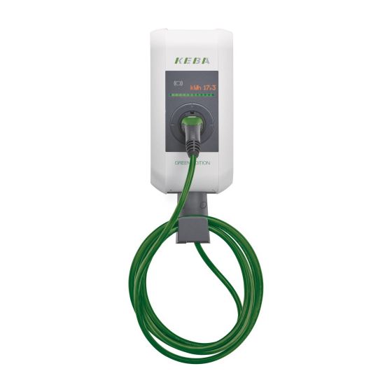 Keba Wallbox KeContact P30 x-series, 22kW, 6m, RFID, Display, Kunststoff, Signalgrau/Anthrazitgrau, 128809