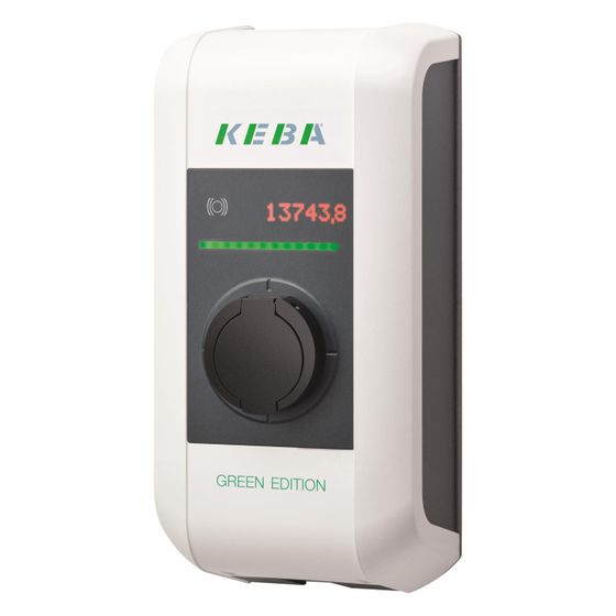 Keba Wallbox c-series P30-ES240022-E0R-GE, 22kW, IP54, IK10, Kunststoff, Reinweiß/Anthrazitgrau, 121919