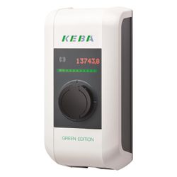 Keba Wallbox c-series P30-ES240022-E0R-GE, 22kW, IP54, IK10, Kunststoff, Reinweiß/Anthrazi... KEBA-121919 9120050714113 (Abb. 1)
