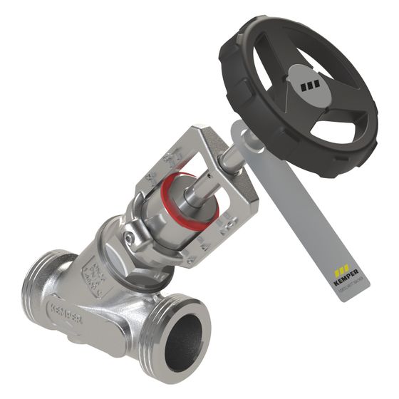 Kemper Niro Drosselventil ohne Entleerung, DN 20 AG, PN 16, Edelstahl, Figur 078&nbsp;0G