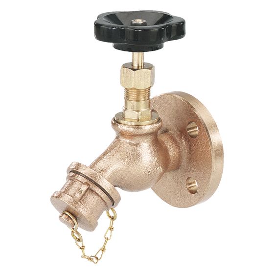 Kemper Auslaufventil für Transformatorenöl mit Flansch-Dichtrillen, DN 32, PN 6, Rotguss/Messing, Figur 115&nbsp;00