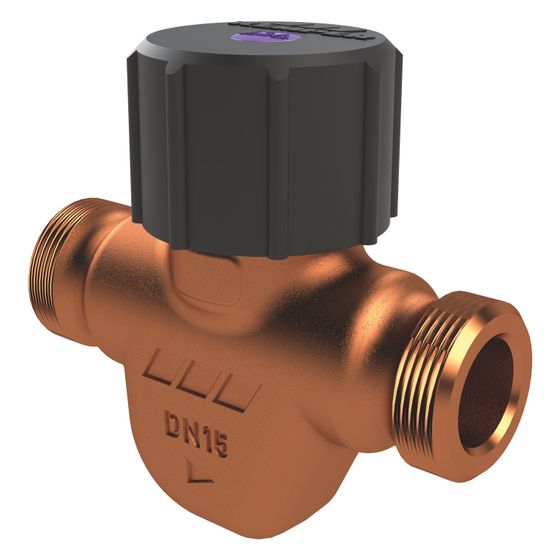 Kemper ETA-Therm automatisches Zirkulations-Regulierventil Regelbereich 57 plus/minus 1 Grad C, DN 15 AG, PN 16, Figur 130&nbsp;0G