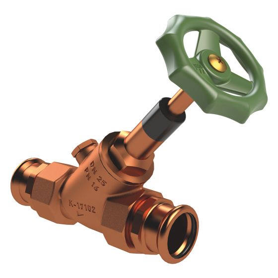 Kemper Eco Freistrom-Absperrventil mit Entleerstopfen G 1/4