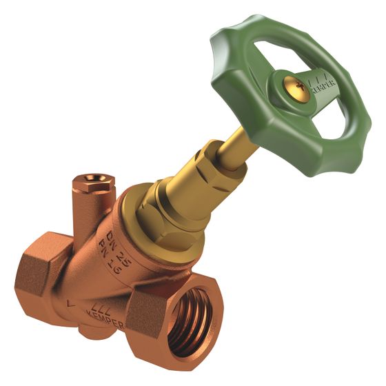 Kemper Standard Freistrom-Absperrventil mit Entleerstopfen G 1/4
