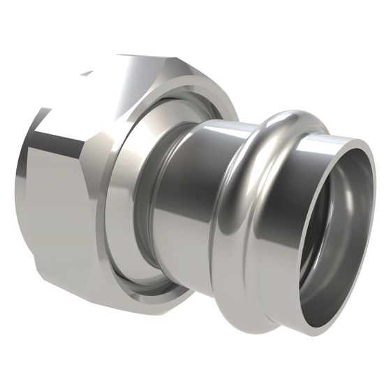 Kemper Niro-Pressverschraubung Sanpress INOX flachdichtend DN 15/18, G 3/4