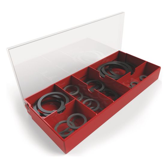 Kemper Dichtungs-Box mit EPDM-Dichtungen für Verschraubungen, je 20 Stück DN 15/20/25/32 und je 10 Stück DN40/50, 4769900100