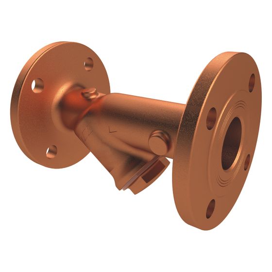 Kemper Schrägsitz-Schmutzfänger Flansch, DN 100, PN 16, Rotguss, Figur 605&nbsp;00
