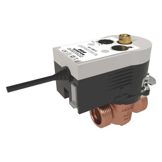Kemper KHS VAV Vollstrom-Absperrventil Stellantrieb, 230V, DN 32 AG, PN 16, 90 Grad drehbar, Figur 686&nbsp;04