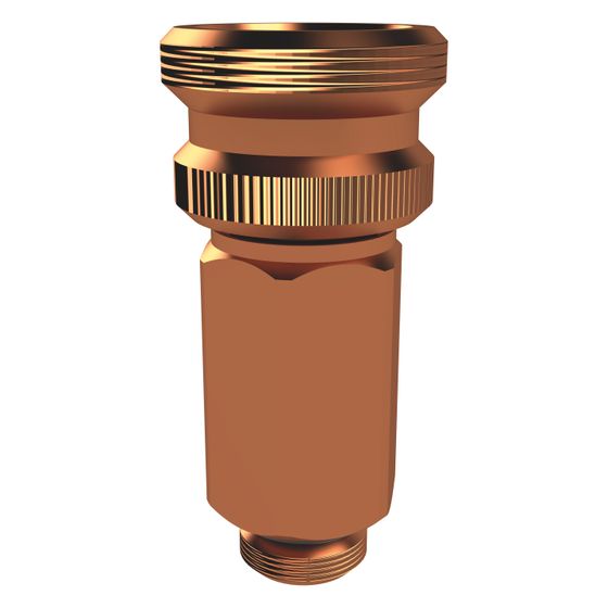 Kemper Axial-Entleerventil für Ventile mit stirnseitiger Entleerbohrung, max. 110 Grad C, DN 8, Rotguss, Figur J7109&nbsp;150&nbsp;00