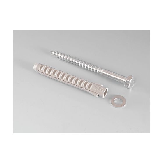 Kermi Schraubenset für Wandkonsole lang mit Dübel und Scheiben, 4er Set