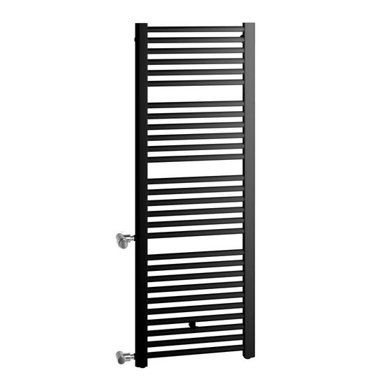 Kermi Basic-D gerade Austauschheizkörper Schwarz Soft 1770x35x450mm An. rechts Naben. 900mm 767W 75/65/20 Grad C