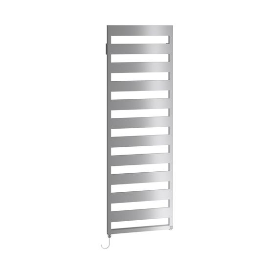 Kermi Casteo-E elektrischer Badheizkörper 986x30x500mm WRX Anschluss links 400W, Glanzsilber Metallic