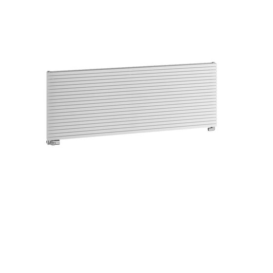 Kermi Carré horizontal Designheizkörper 775x60x1600mm 1352W bei 75/65/20 Grad C Anschluss seitlich links, Weiß Soft